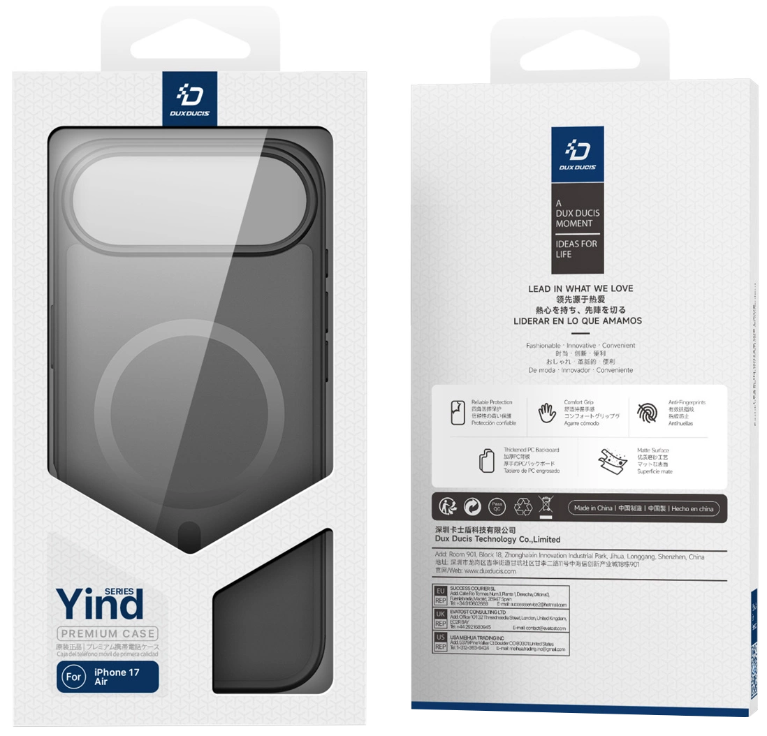 Custodia MagSafe per Apple iPhone 17 Air, DUX DUCIS, Yind, Nera