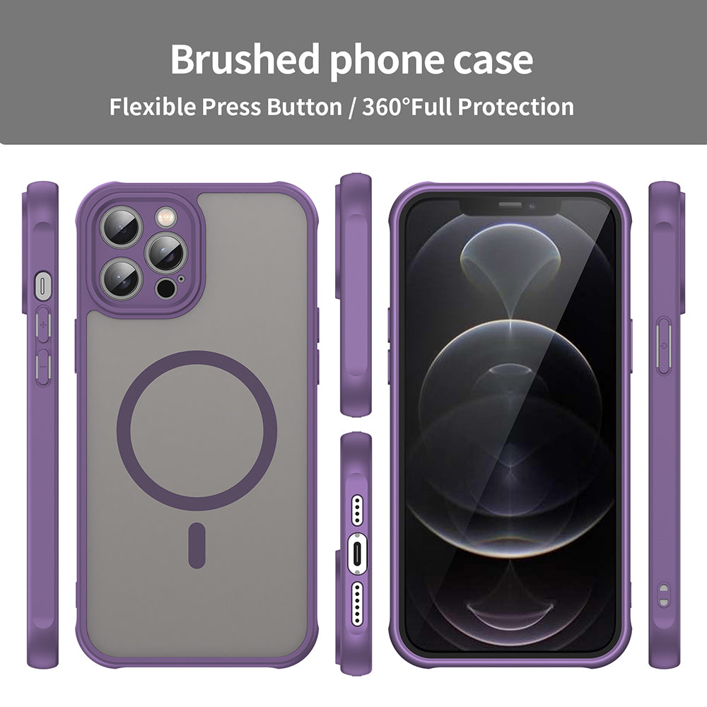 Custodia MagSafe per Apple iPhone 12 Pro Max, Techsuit, HaloFrost II, Viola