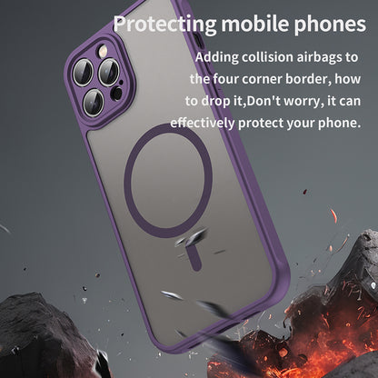 Custodia MagSafe per Apple iPhone 12 Pro Max, Techsuit, HaloFrost II, Viola