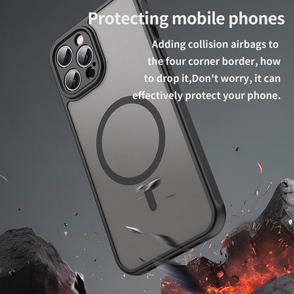 Custodia MagSafe per Apple iPhone 12 Pro Max, Techsuit, HaloFrost II, Nera