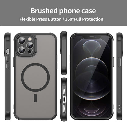 Custodia MagSafe per Apple iPhone 12 Pro Max, Techsuit, HaloFrost II, Nera