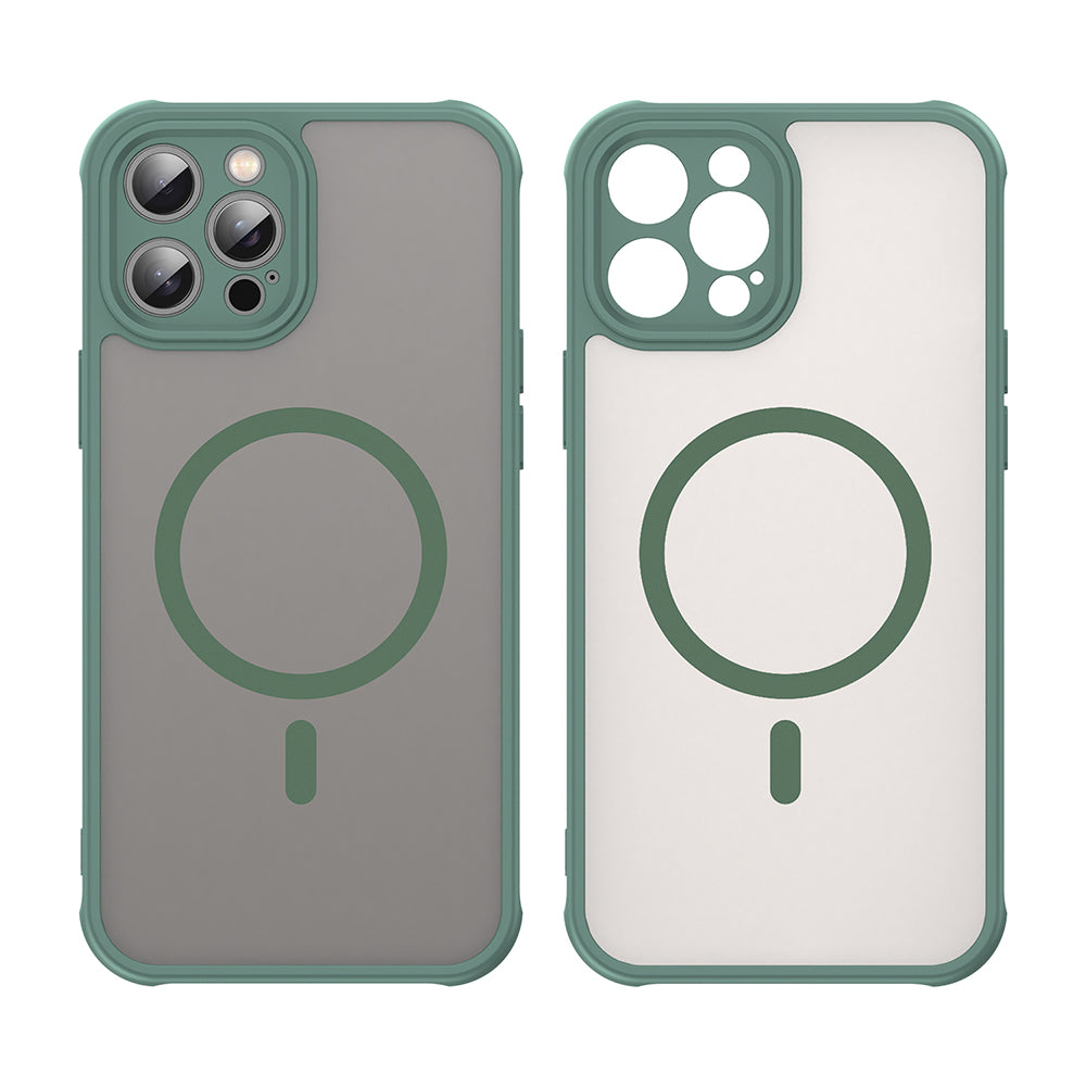 Custodia MagSafe per Apple iPhone 12 Pro Max, Techsuit, HaloFrost II, Verde