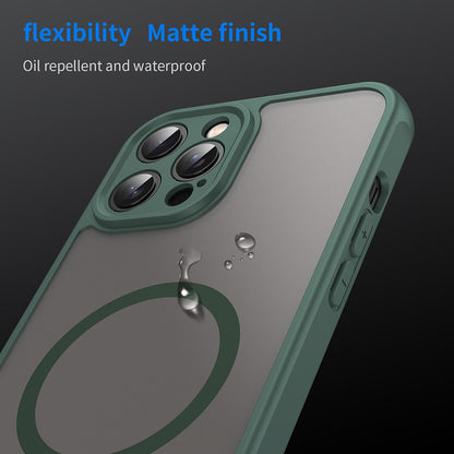 Custodia MagSafe per Apple iPhone 12 Pro Max, Techsuit, HaloFrost II, Verde