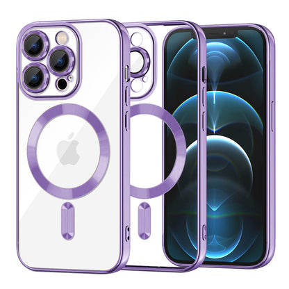Coque MagSafe pour Apple iPhone 12 Pro Max, Techsuit, Luxury Crystal, Violet Clair