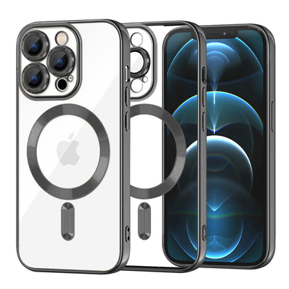 MagSafe Case for Apple iPhone 12 Pro Max, Techsuit, Luxury Crystal, Black