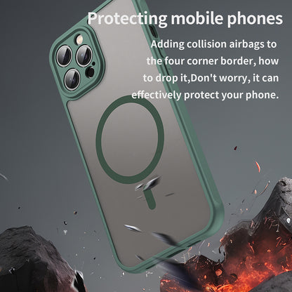 Custodia MagSafe per Apple iPhone 12 Pro, Techsuit, HaloFrost II, Verde