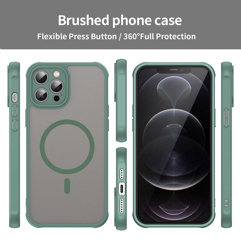 Custodia MagSafe per Apple iPhone 12 Pro, Techsuit, HaloFrost II, Verde