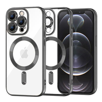 Coque MagSafe pour Apple iPhone 12 Pro, Techsuit, Luxury Crystal, Noire