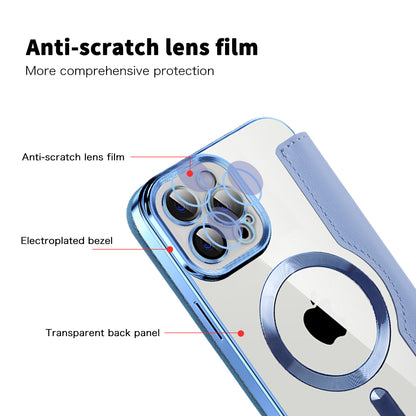Coque MagSafe pour Apple iPhone 12 Pro, Techsuit, SmartMag Book, Bleu