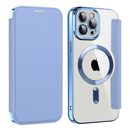 Coque MagSafe pour Apple iPhone 12 Pro, Techsuit, SmartMag Book, Bleu