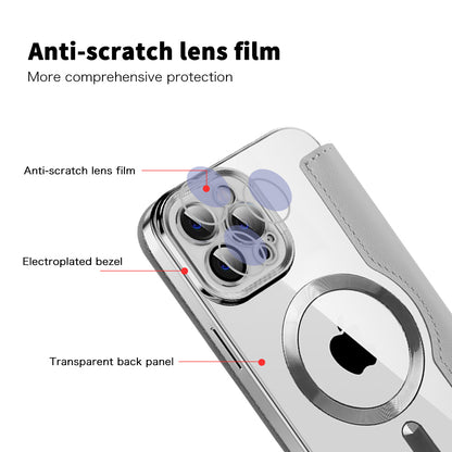 Coque MagSafe pour Apple iPhone 12 Pro, Techsuit, SmartMag Book, Gris