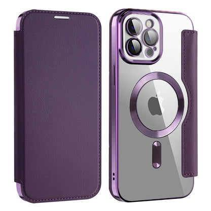 Coque MagSafe pour Apple iPhone 12 Pro, Techsuit, SmartMag Book, Violet
