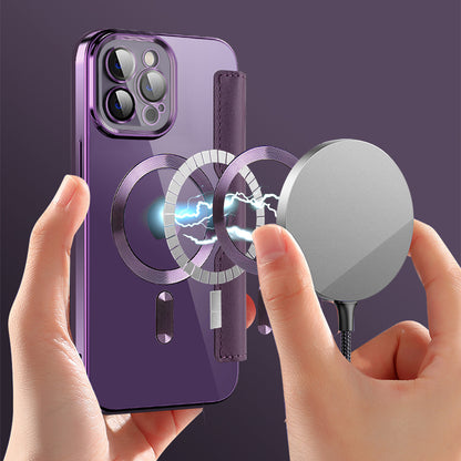 Coque MagSafe pour Apple iPhone 12 Pro, Techsuit, SmartMag Book, Violet