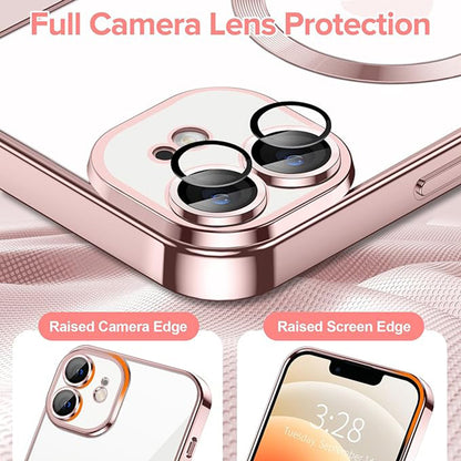 MagSafe-Hülle für Apple iPhone 12, Techsuit, Luxury Crystal, Rosa