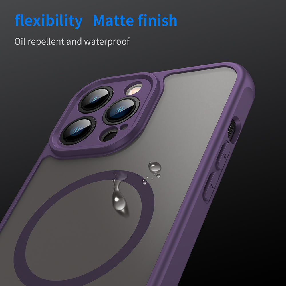 Coque MagSafe pour Apple iPhone 13 Pro Max, Techsuit, HaloFrost II, Violet