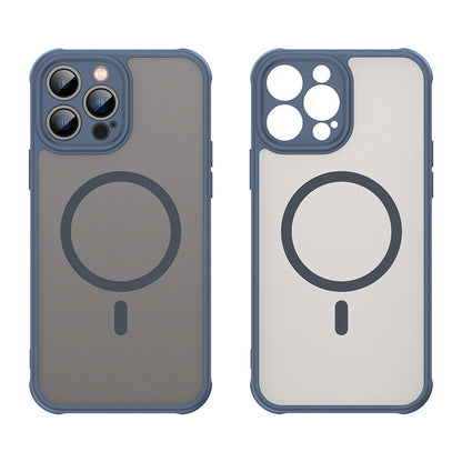 Custodia MagSafe per Apple iPhone 13 Pro, Techsuit, HaloFrost II, Blu Navy