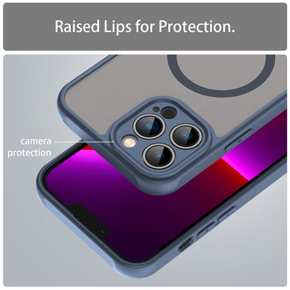 Custodia MagSafe per Apple iPhone 13 Pro, Techsuit, HaloFrost II, Blu Navy