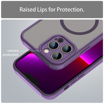 Custodia MagSafe per Apple iPhone 13 Pro, Techsuit, HaloFrost II, Viola