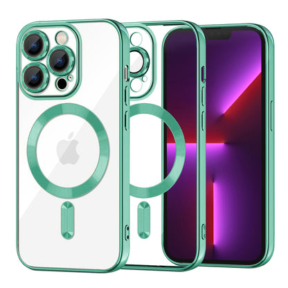 Coque MagSafe pour Apple iPhone 13 Pro, Techsuit, Luxury Crystal, Vert Clair