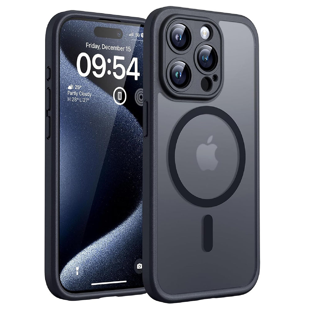 Coque MagSafe pour Apple iPhone 13 Pro, Techsuit, PureFrost, Noire