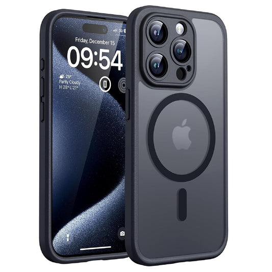 MagSafe-Hülle für Apple iPhone 13 Pro, Techsuit, PureFrost, Schwarz