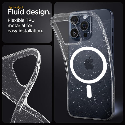 MagSafe-Hülle für Apple iPhone 13 Pro, Techsuit, SparkleSkin, Transparent