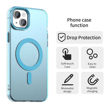 Coque MagSafe pour Apple iPhone 13, Techsuit, CandyCase, Bleue