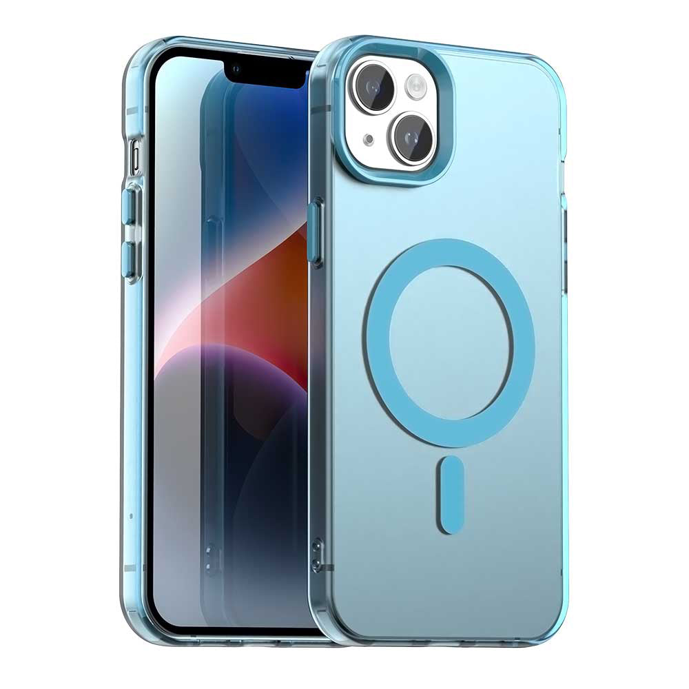 Coque MagSafe pour Apple iPhone 13, Techsuit, CandyCase, Bleue