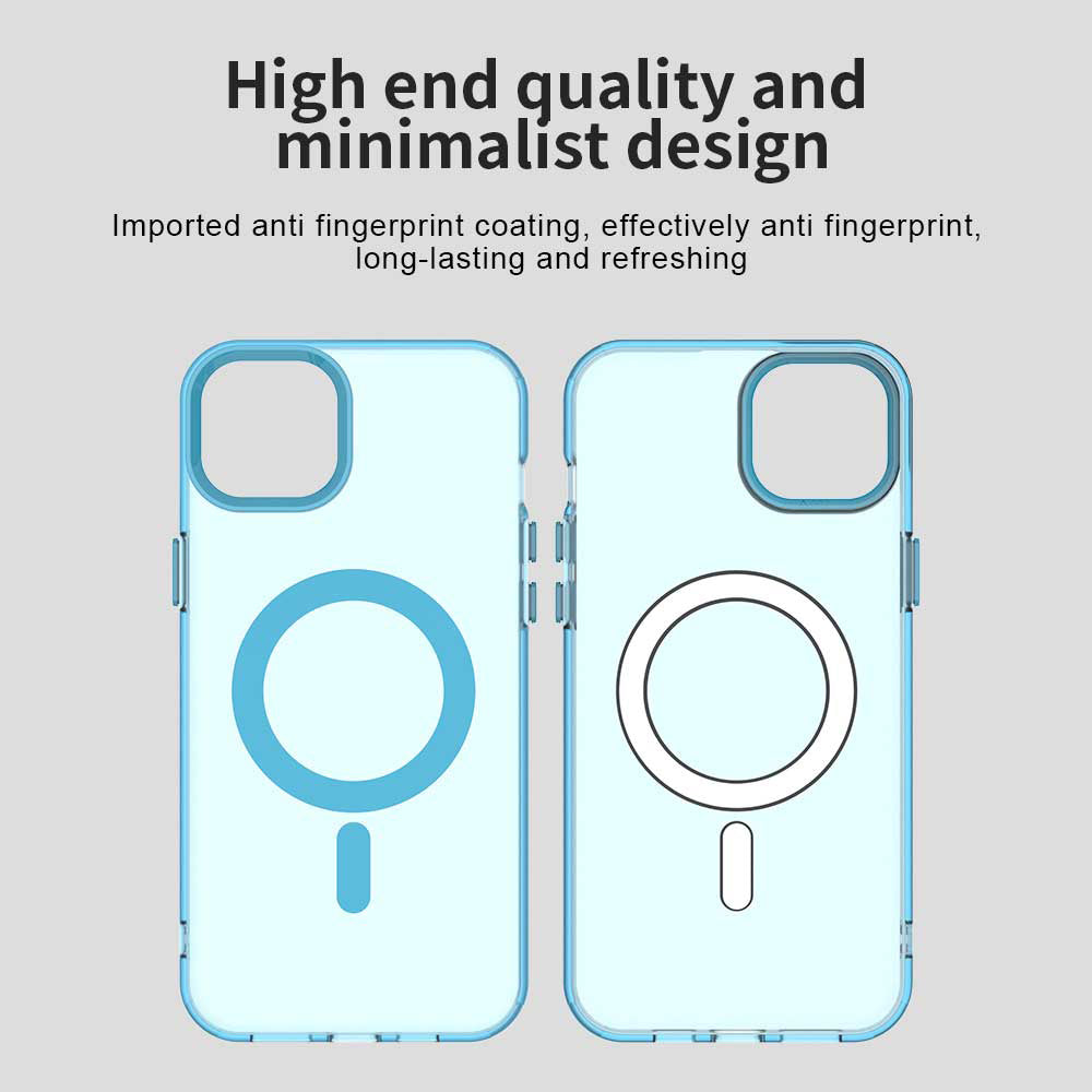 Coque MagSafe pour Apple iPhone 13, Techsuit, CandyCase, Bleue