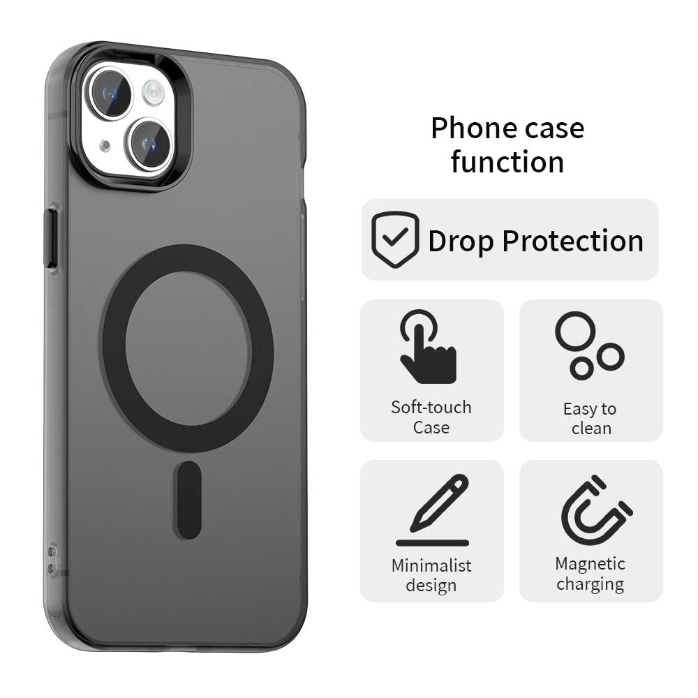 Custodia MagSafe per Apple iPhone 13, Techsuit, CandyCase, Nera