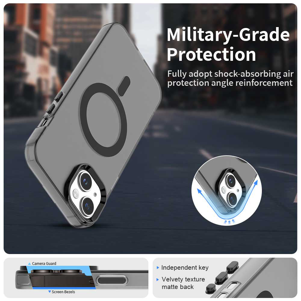Custodia MagSafe per Apple iPhone 13, Techsuit, CandyCase, Nera