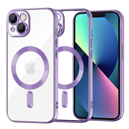 Coque MagSafe pour Apple iPhone 13, Techsuit, Luxury Crystal, Violet Clair