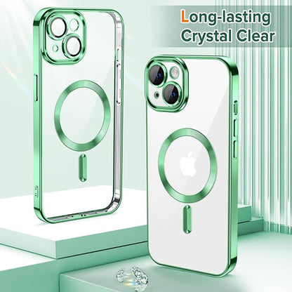 Coque MagSafe pour Apple iPhone 13, Techsuit, Luxury Crystal, Vert Clair