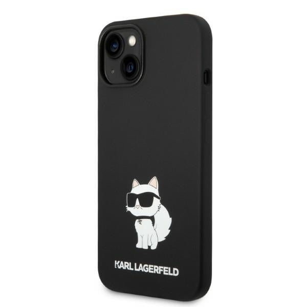 MagSafe Hülle für Apple iPhone 14 Plus, Karl Lagerfeld, Silicone Choupette, Schwarz