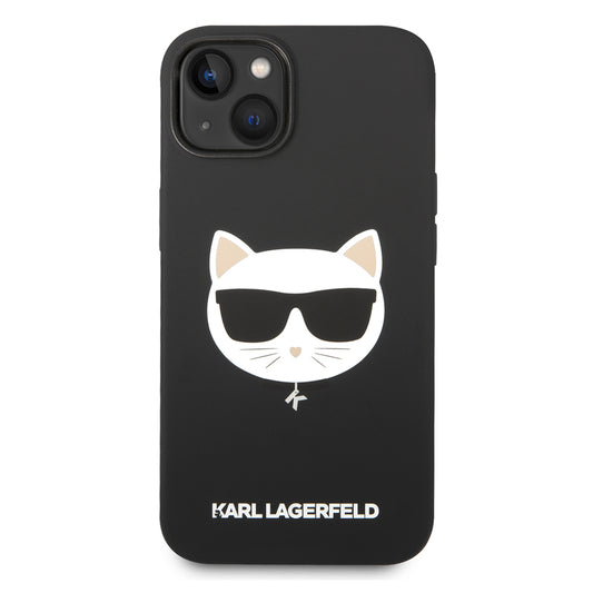 Custodia MagSafe per Apple iPhone 14 Plus, Karl Lagerfeld, Silicone Choupette's Head, Nera