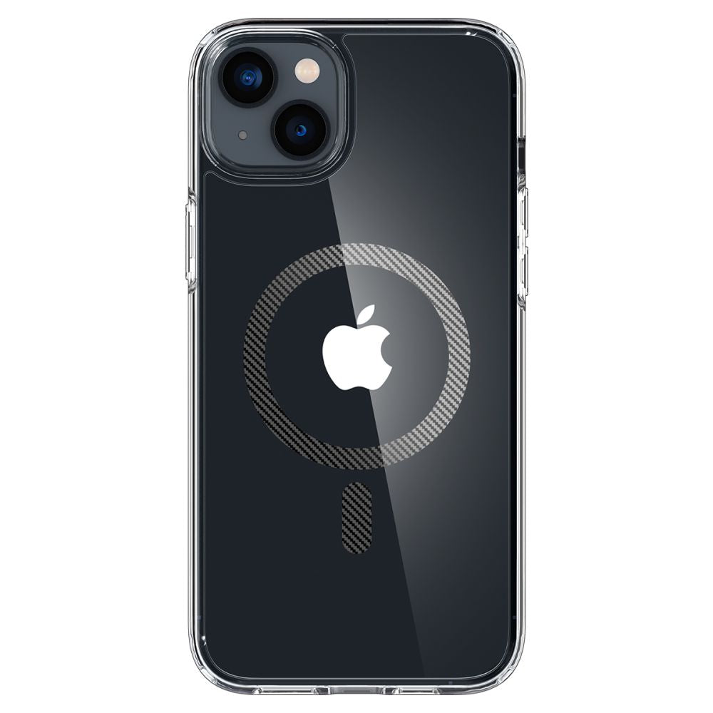 Coque MagSafe pour Apple iPhone 14 Plus, Spigen, Ultra Hybrid Carbon, Transparente