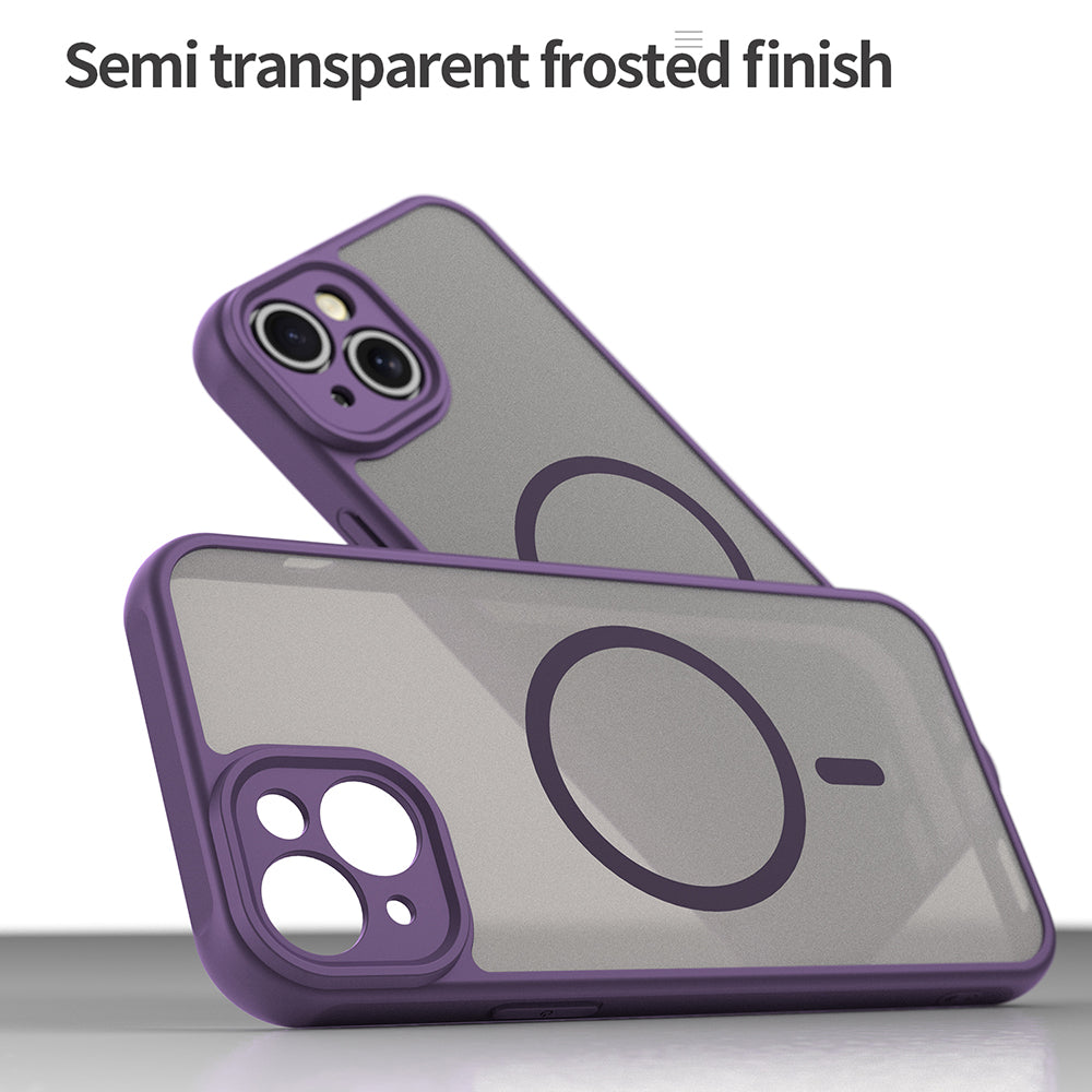 Custodia MagSafe per Apple iPhone 14 Plus, Techsuit, HaloFrost II, Viola