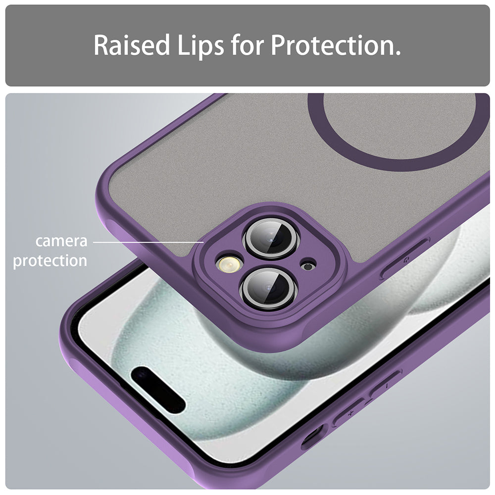 Custodia MagSafe per Apple iPhone 14 Plus, Techsuit, HaloFrost II, Viola