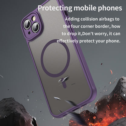 Custodia MagSafe per Apple iPhone 14 Plus, Techsuit, HaloFrost II, Viola