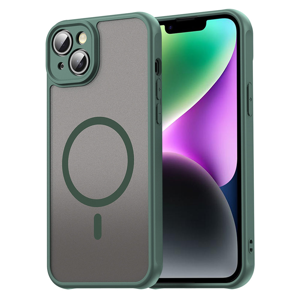 Custodia MagSafe per Apple iPhone 14 Plus, Techsuit, HaloFrost II, Verde