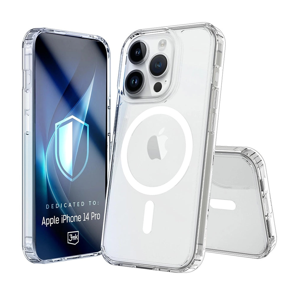 Custodia MagSafe per Apple iPhone 14 Pro, 3MK, Armor MagCase, Trasparente
