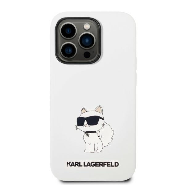 Custodia MagSafe per Apple iPhone 14 Pro, Karl Lagerfeld, Silicone Choupette, Bianca