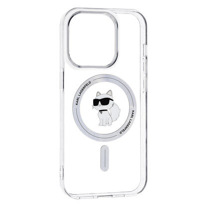 Coque MagSafe pour Apple iPhone 14 Pro Max, Karl Lagerfeld, IML Choupette, Transparente