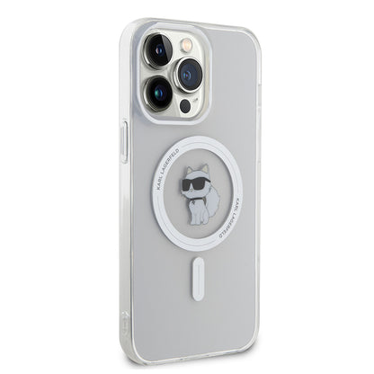 Coque MagSafe pour Apple iPhone 14 Pro Max, Karl Lagerfeld, IML Choupette, Transparente