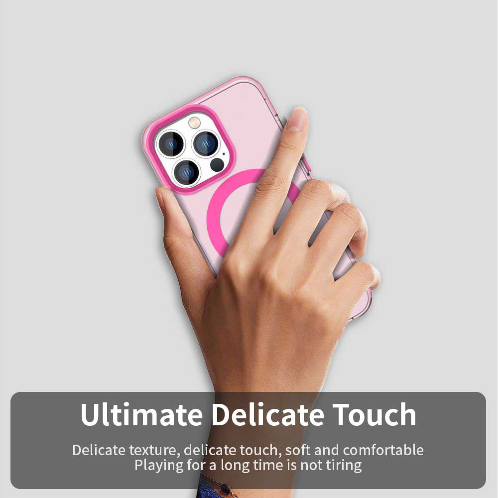 Coque MagSafe pour Apple iPhone 14 Pro Max, Techsuit, CandyCase, Rose
