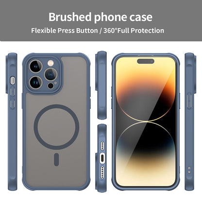 Custodia MagSafe per Apple iPhone 14 Pro Max, Techsuit, HaloFrost II, Blu Navy