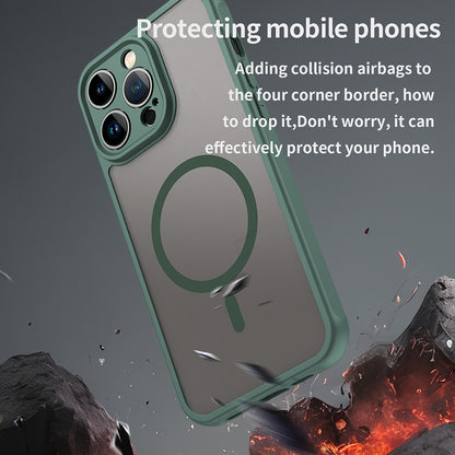 Coque MagSafe pour Apple iPhone 14 Pro Max, Techsuit, HaloFrost II, Vert