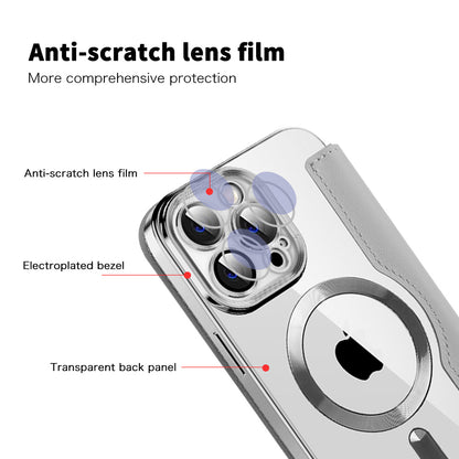 Coque MagSafe pour Apple iPhone 14 Pro Max, Techsuit, SmartMag Book, Gris