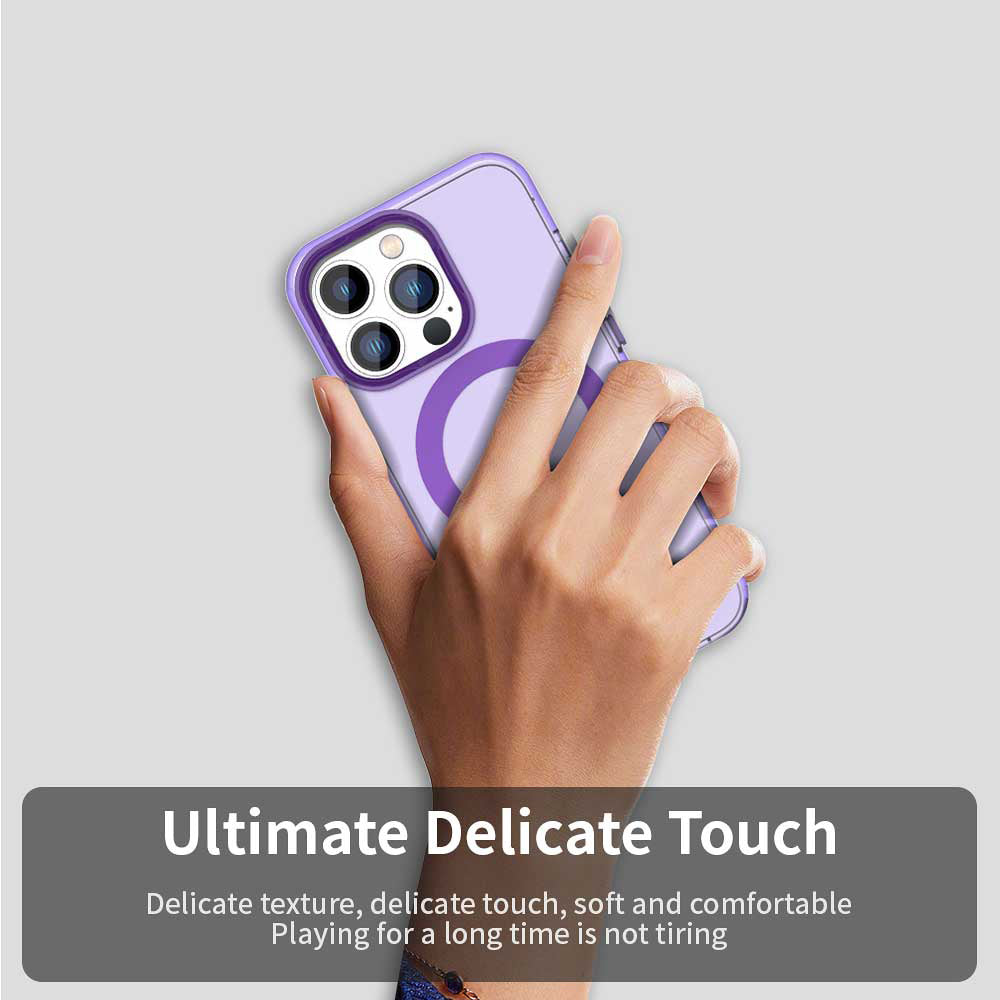 Coque MagSafe pour Apple iPhone 14 Pro, Techsuit, CandyCase, Violet