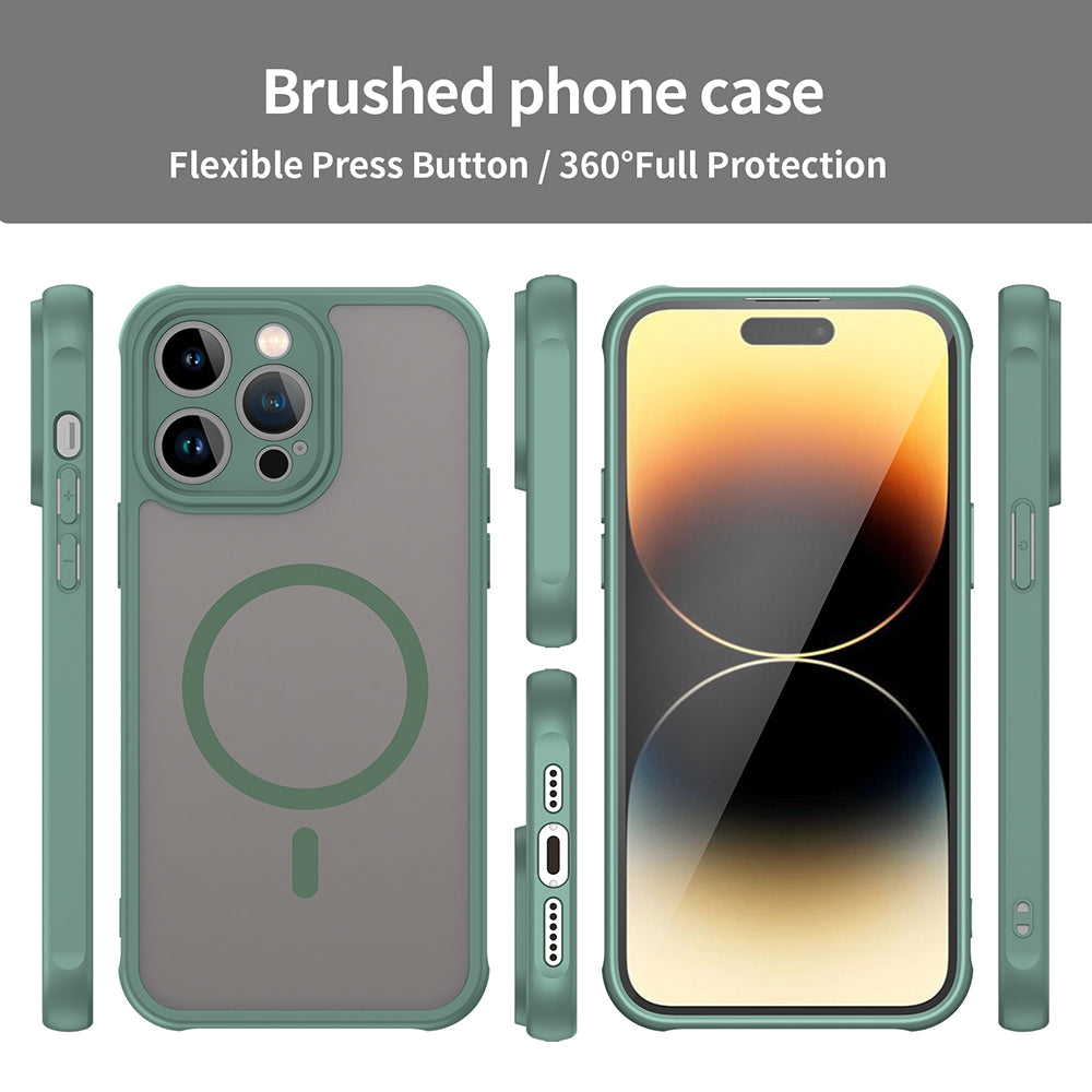 Coque MagSafe pour Apple iPhone 14 Pro, Techsuit, HaloFrost II, Vert
